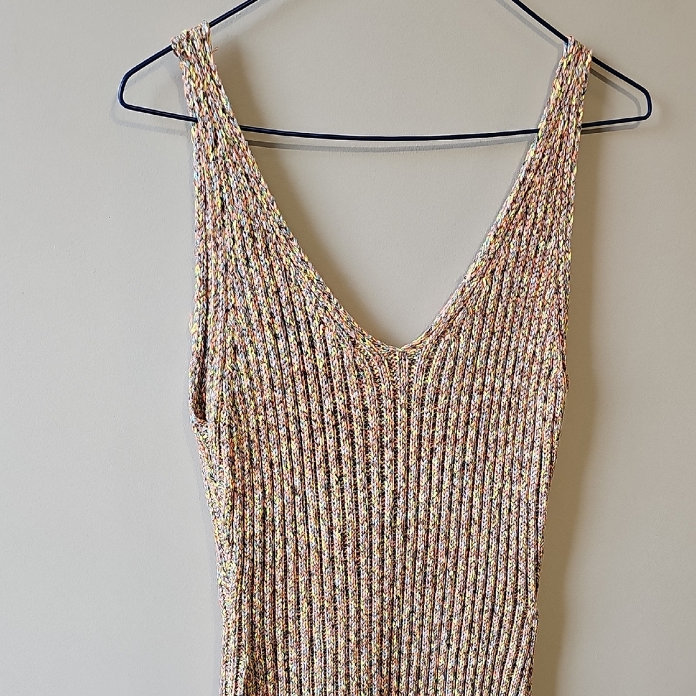 Lush Large Multicolor Knit Fabric Dress